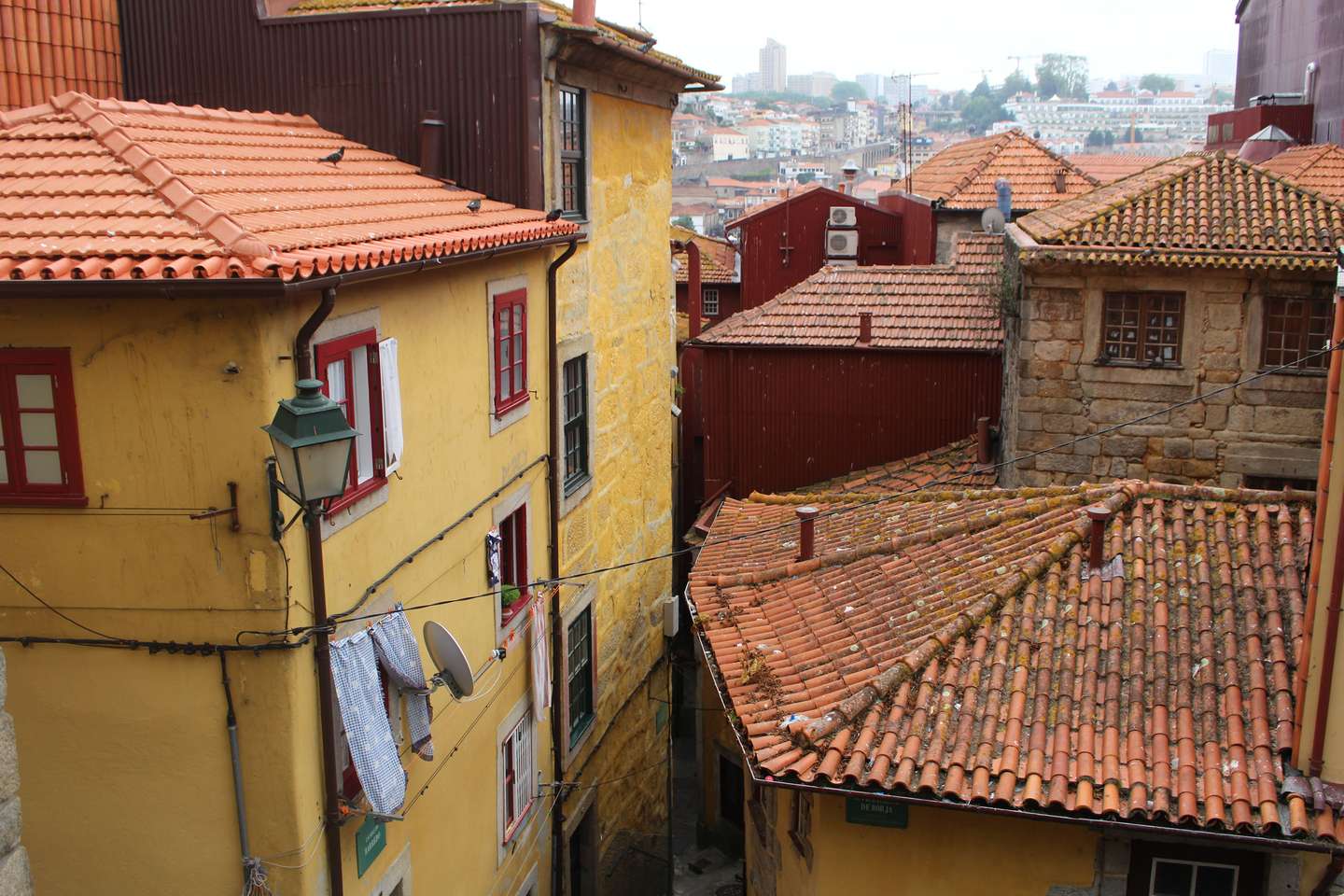 Traditional houses along the Escadas do Barredo in the Ribeira neighborhood